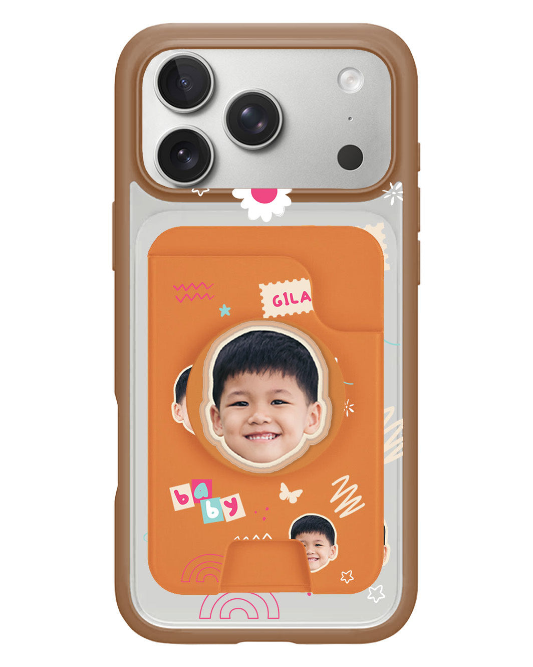 iPhone Magpop Wallet - Face Grid Abstract
