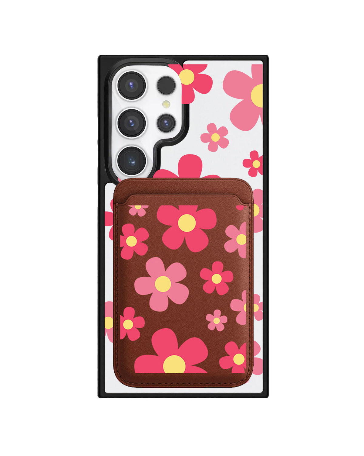 Android Magnetic Wallet Case - Daisy Blush