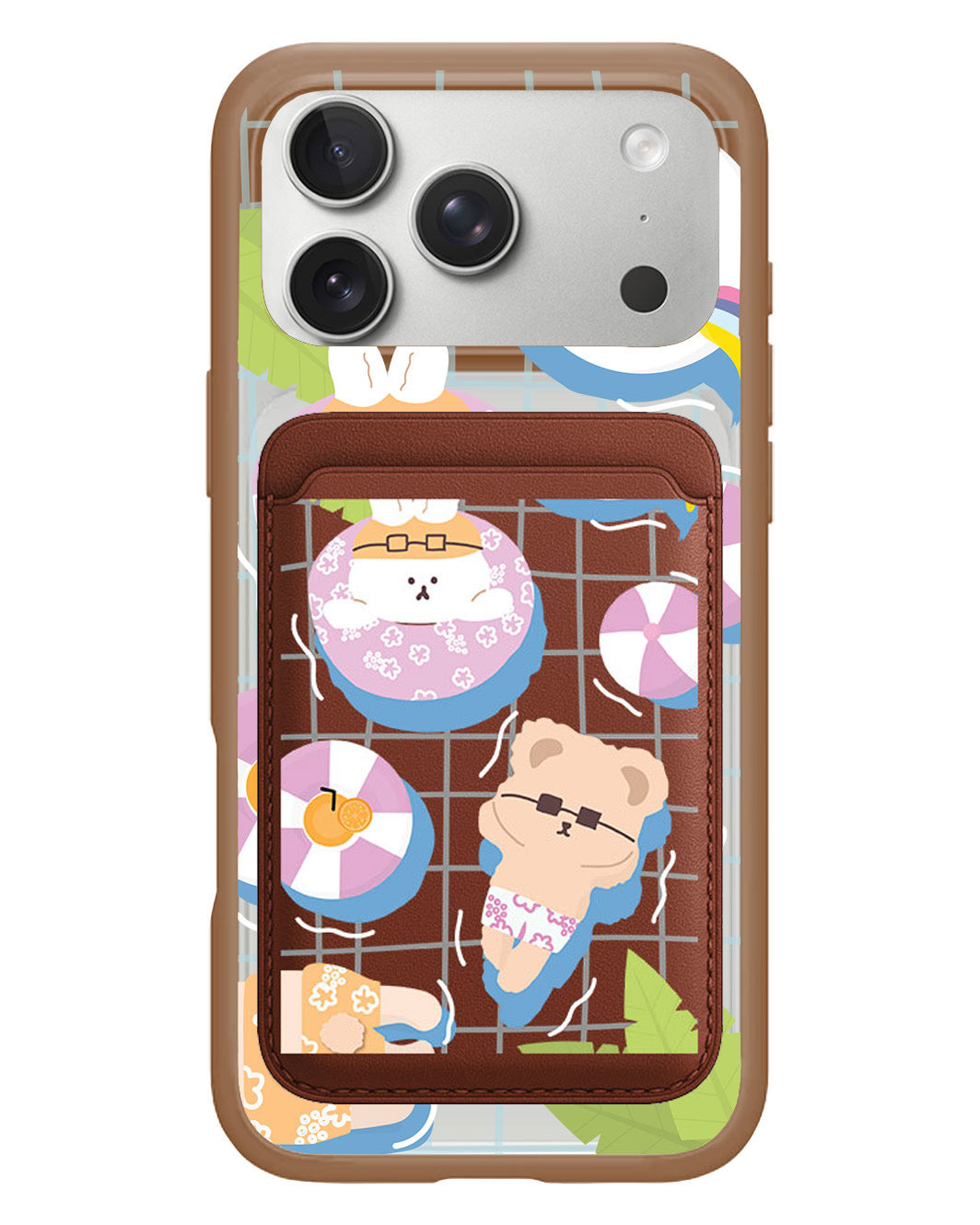 iPhone Magnetic Wallet Case - Pool Party Pink