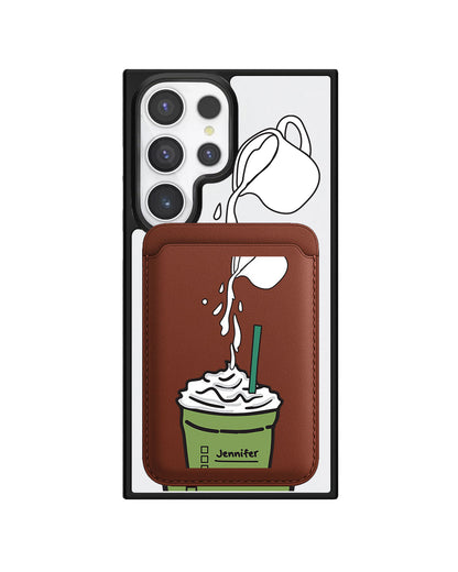 Android Magnetic Wallet Case - Frappe Matcha
