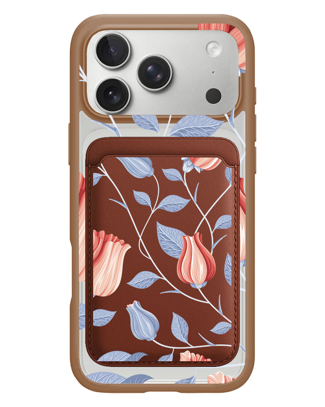 iPhone Magnetic Wallet Case - Red Tulip