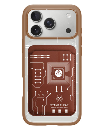 iPhone Magnetic Wallet Case - Circuit White