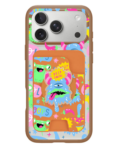 iPhone Magpop Wallet - Monster Say Keep Going