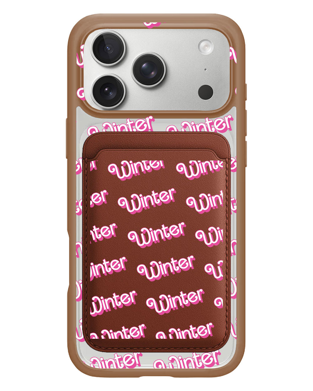 iPhone Magnetic Wallet Case - Barbie Monogram