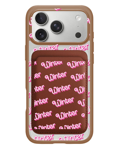 iPhone Magnetic Wallet Case - Barbie Monogram