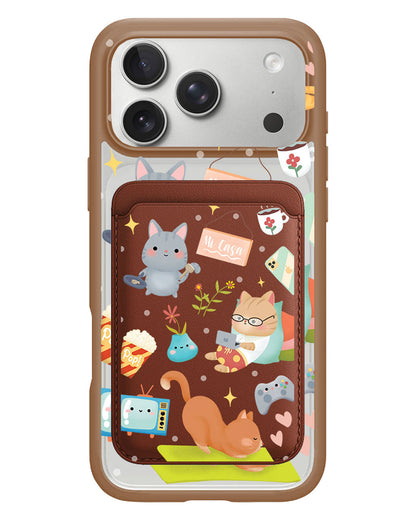iPhone Magnetic Wallet Case - Stay Home