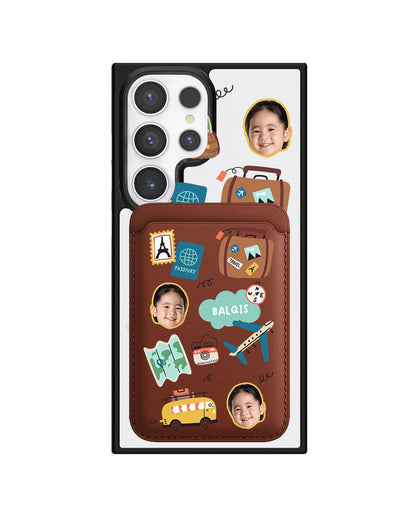 Android Magnetic Wallet Case - Face Grid Travel