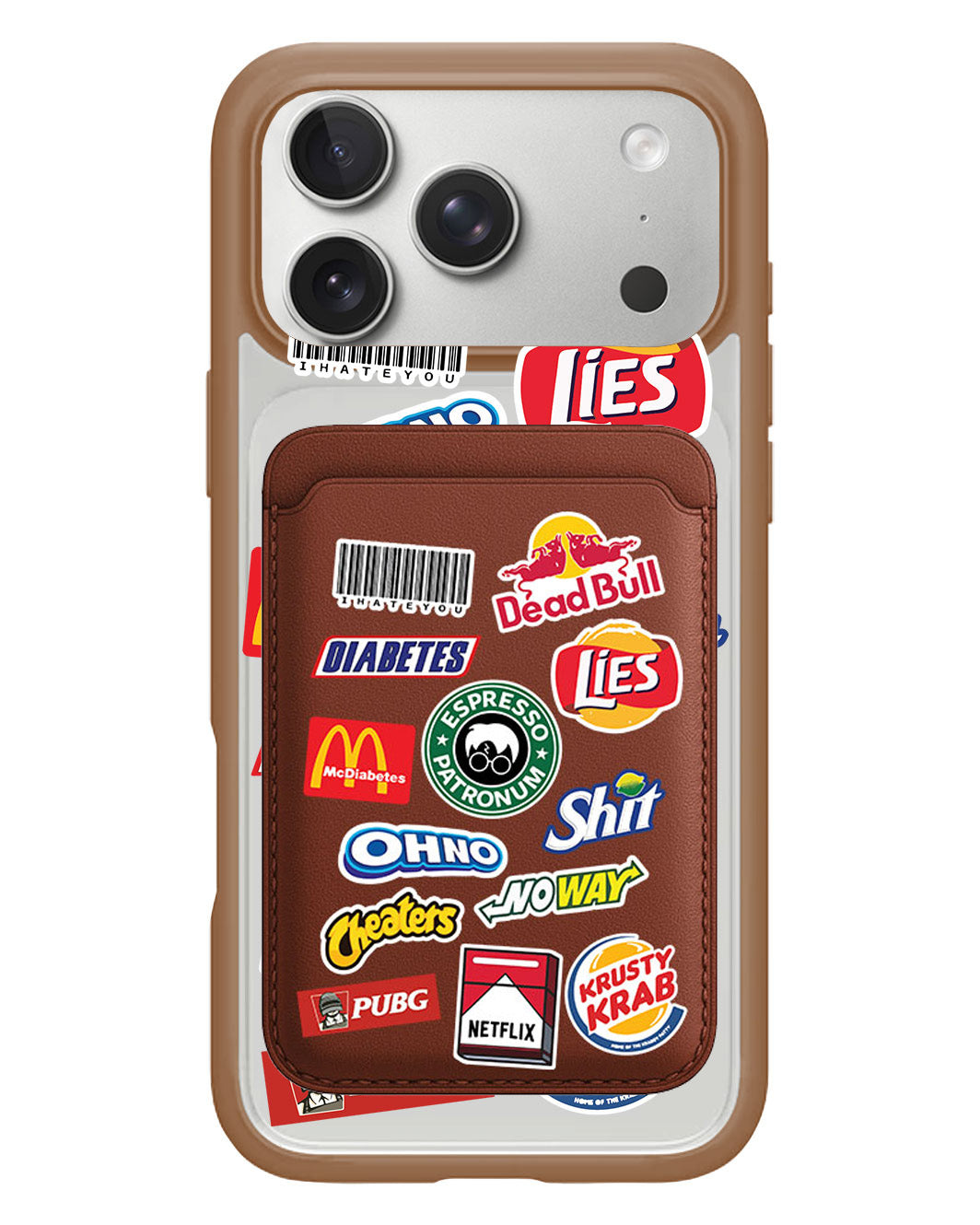 iPhone Magnetic Wallet Case - Food Parody