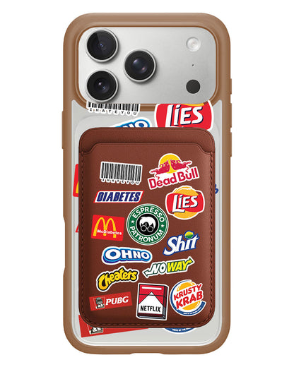 iPhone Magnetic Wallet Case - Food Parody