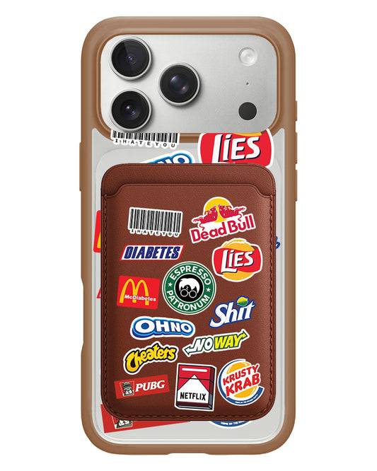 iPhone Magnetic Wallet Case - Food Parody
