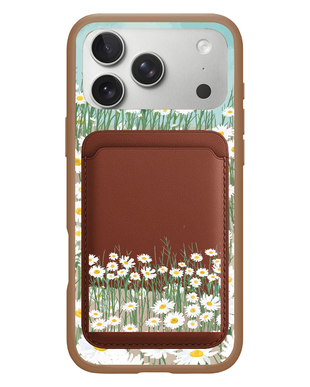 iPhone Magnetic Wallet Case - Oil Painting Daisy