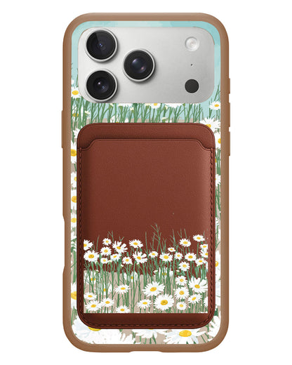 iPhone Magnetic Wallet Case - Oil Painting Daisy
