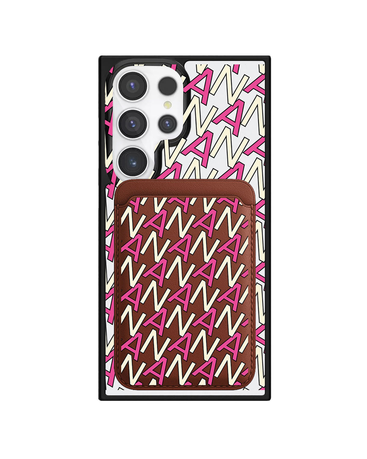 Android Magnetic Wallet Case - Initial Monogram 6.0
