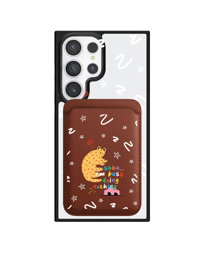 Android Magnetic Wallet Case - Busy Doing Nothing