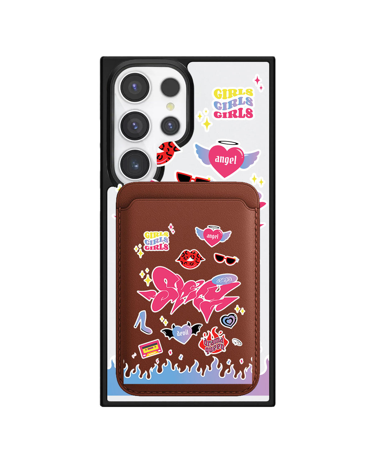 Android Magnetic Wallet Case - Aespa Spicy