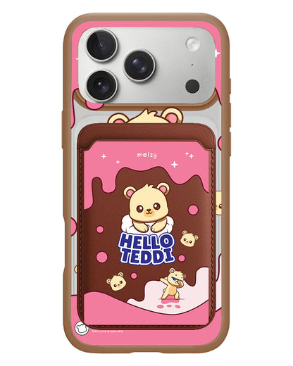 iPhone Magnetic Wallet Case - Hello Teddy 2.0