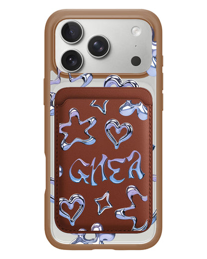 iPhone Magnetic Wallet Case - Chrome Monogram 1.0