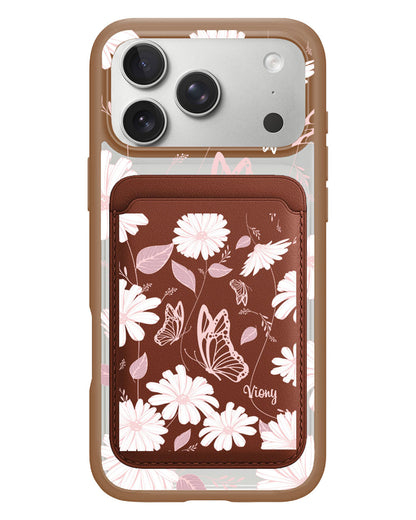 iPhone Magnetic Wallet Case - Butterfly & Daisy