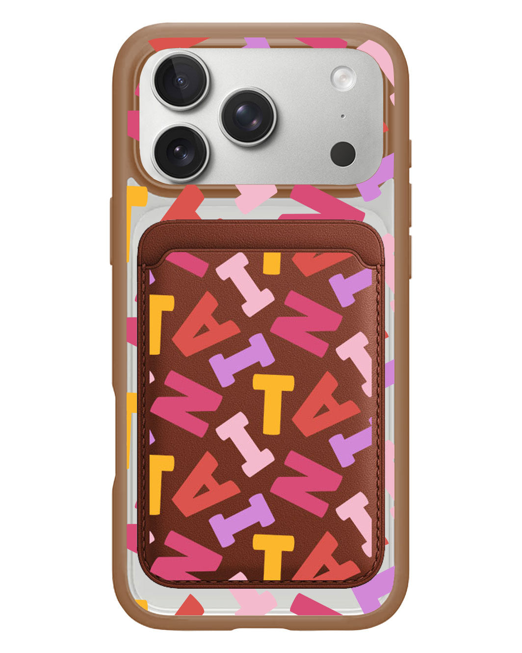 iPhone Magnetic Wallet Case - Scattered Monogram 1.0