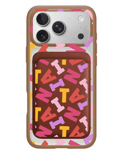 iPhone Magnetic Wallet Case - Scattered Monogram 1.0