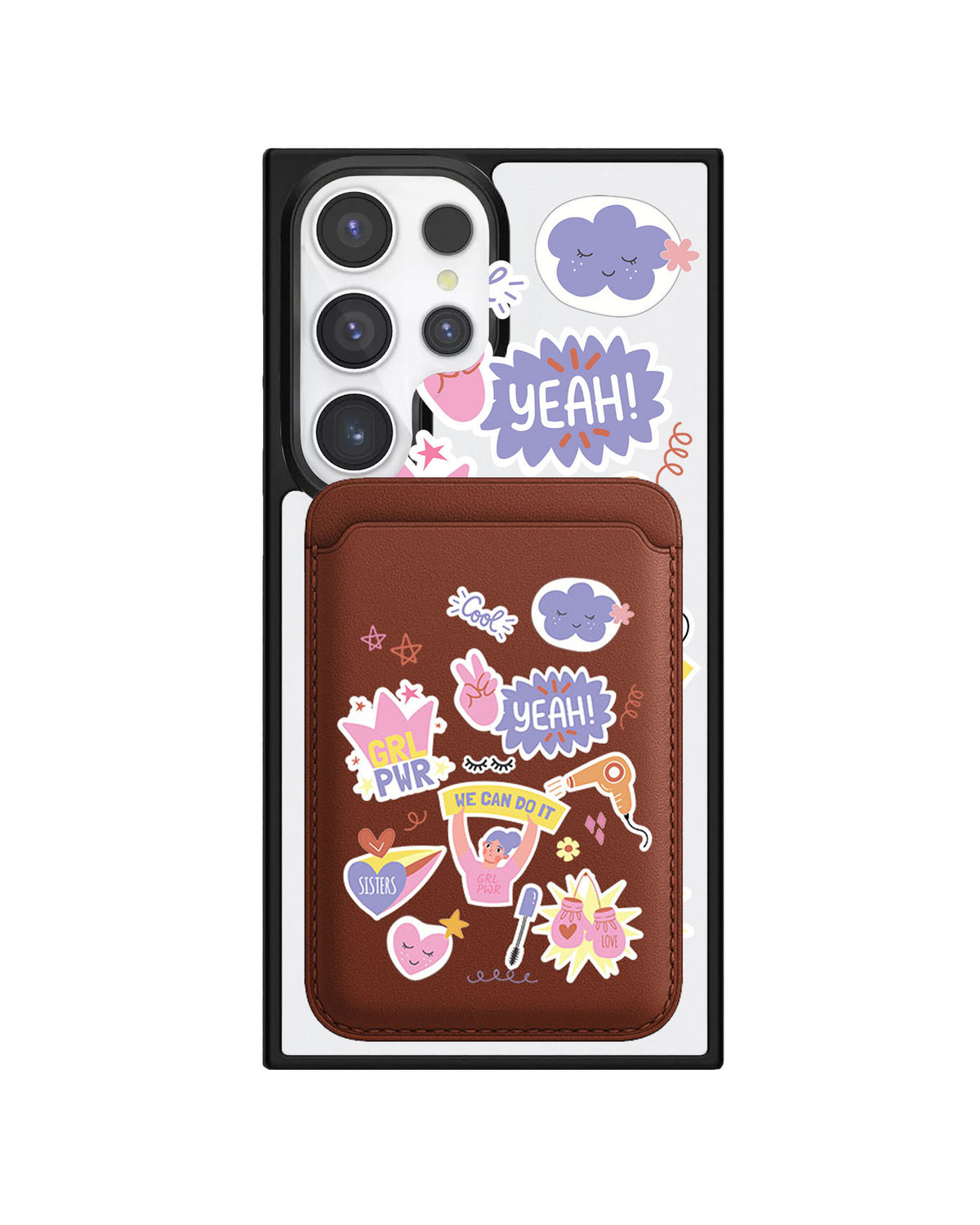 Android Magnetic Wallet Case - Girl Power Sticker Pack