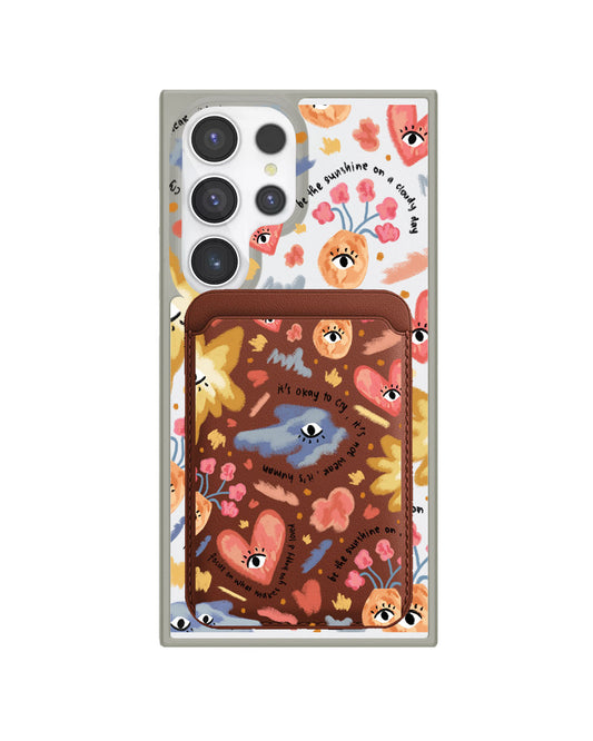 Android Magnetic Wallet Case - Abstract lovers
