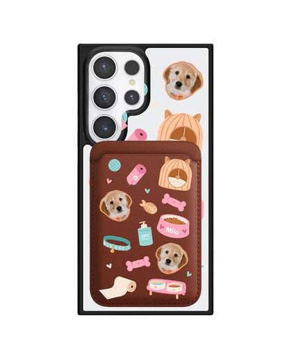 Android Magnetic Wallet Case - Pet Grid Puppy Life