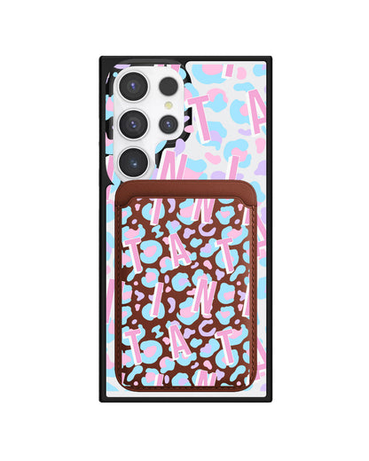 Android Magnetic Wallet Case - Leopard Monogram 6.0