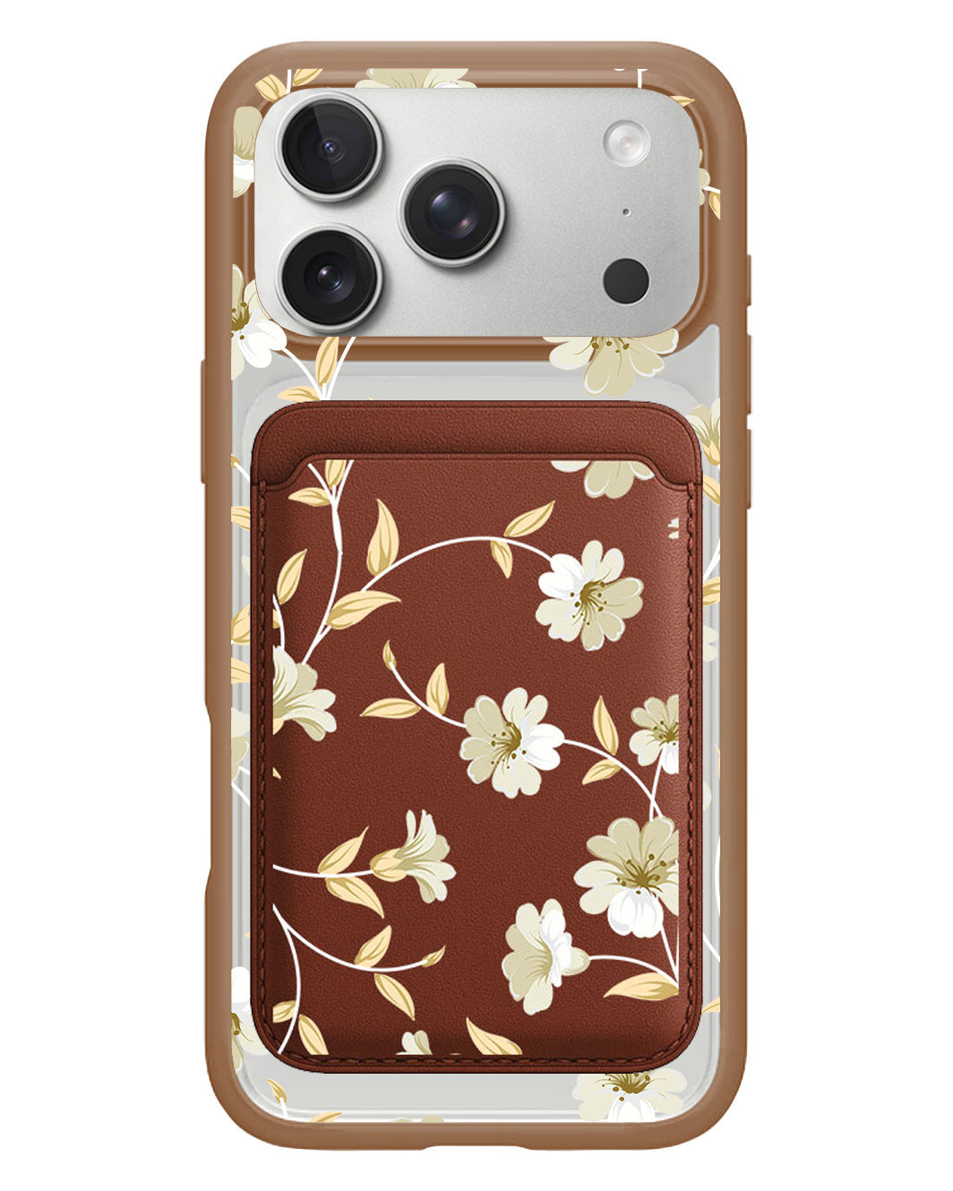 iPhone Magnetic Wallet Case - White Magnolia