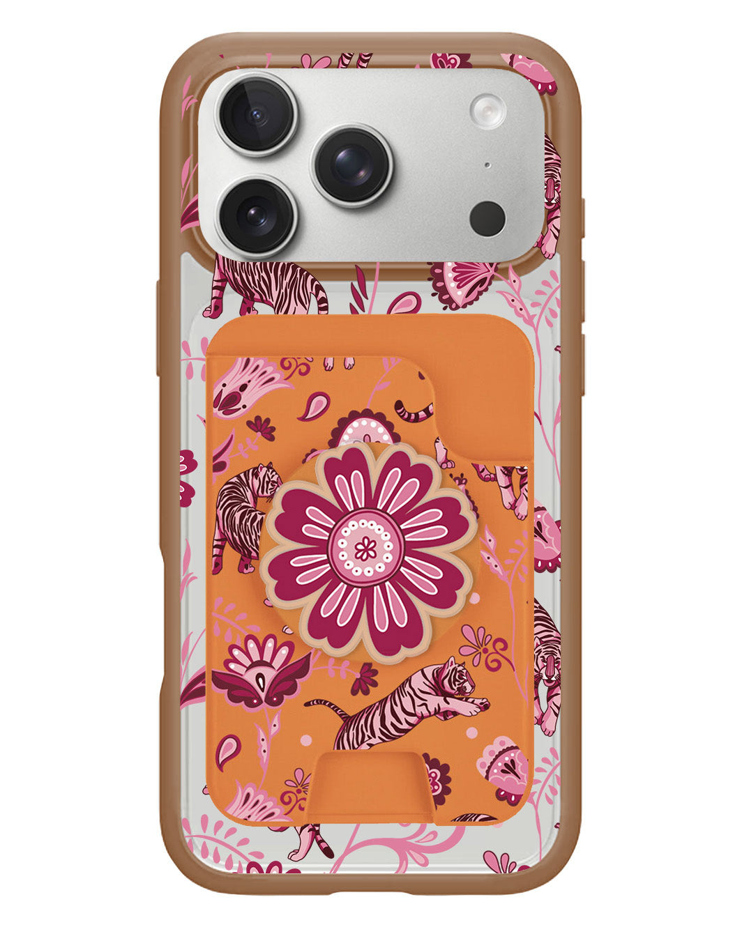 iPhone Magpop Wallet - Tiger & Floral 2.0