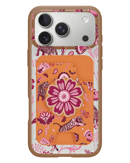 iPhone Magpop Wallet - Tiger & Floral 2.0