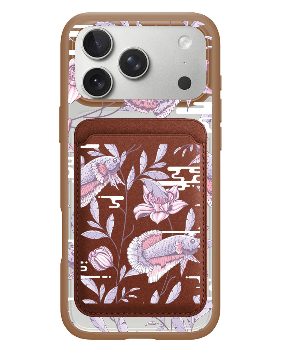 iPhone Magnetic Wallet Case - Fish & Floral 1.0