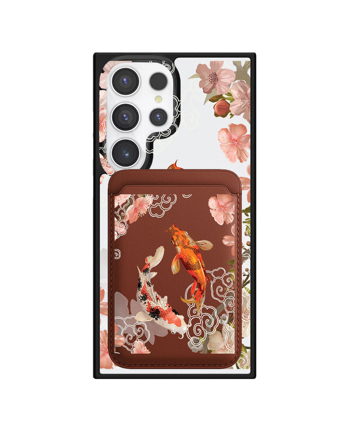 Android Magnetic Wallet Case - Oil Painting Koi
