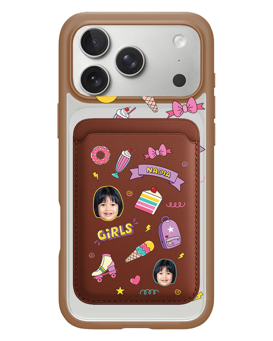 iPhone Magnetic Wallet Case - Face Grid Comic