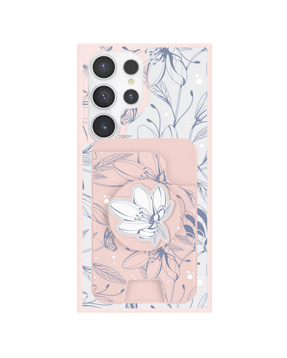 Android Magpop Wallet - Sketchy Flower & Butterfly 2.0