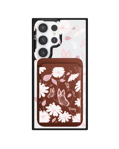 Android Magnetic Wallet Case - Butterfly & Daisy
