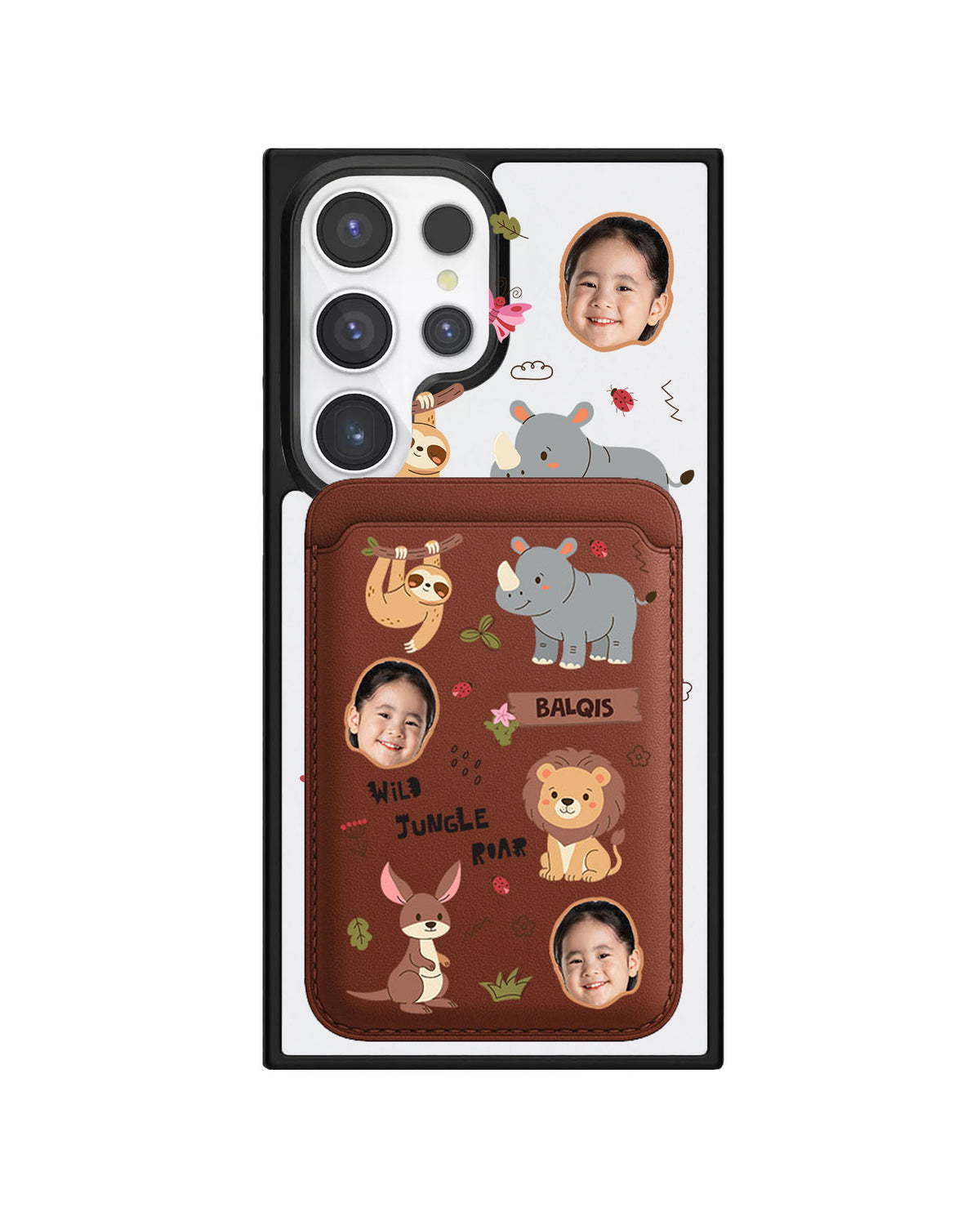 Android Magnetic Wallet Case - Face Grid Safari 3.0