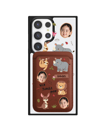 Android Magnetic Wallet Case - Face Grid Safari 3.0
