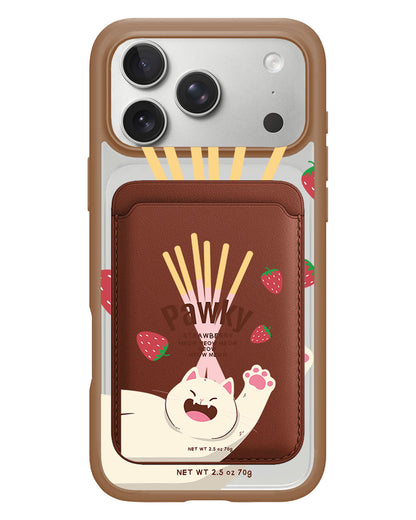 iPhone Magnetic Wallet Case - Pawky Cat