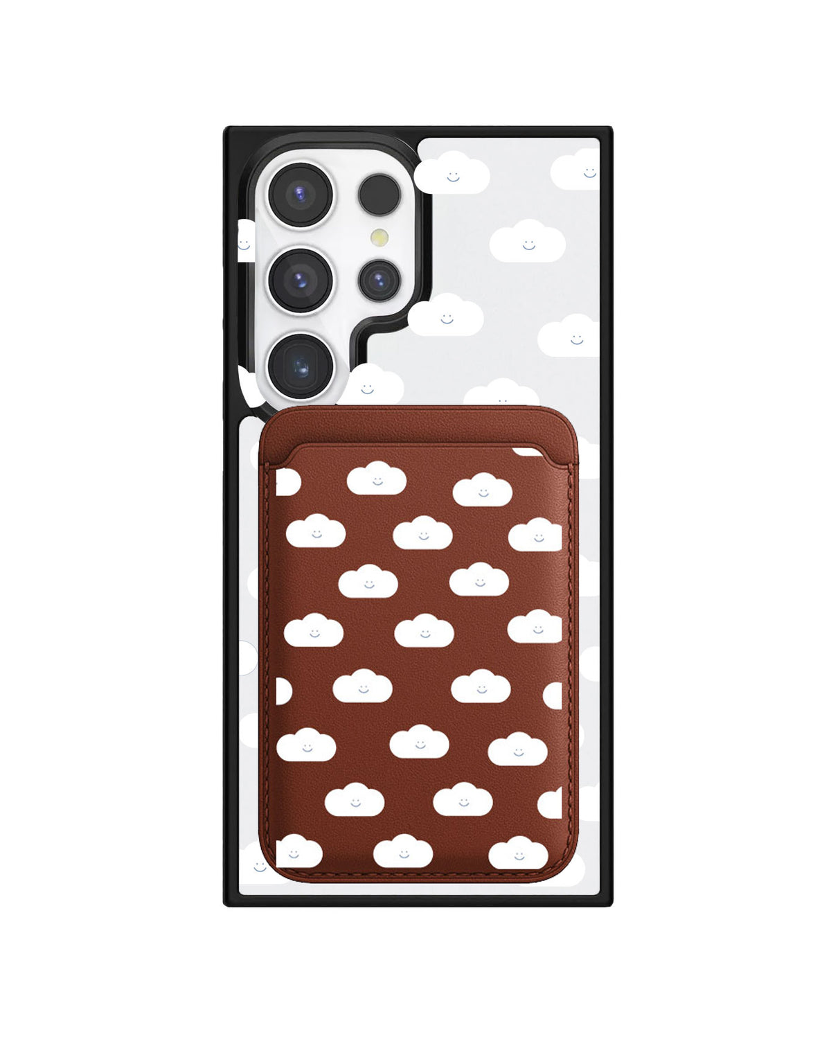 Android Magnetic Wallet Case - White Cloud