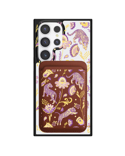 Android Magnetic Wallet Case - Tiger & Floral 4.0
