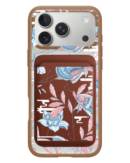 iPhone Magnetic Wallet Case - Fish & Floral 3.0