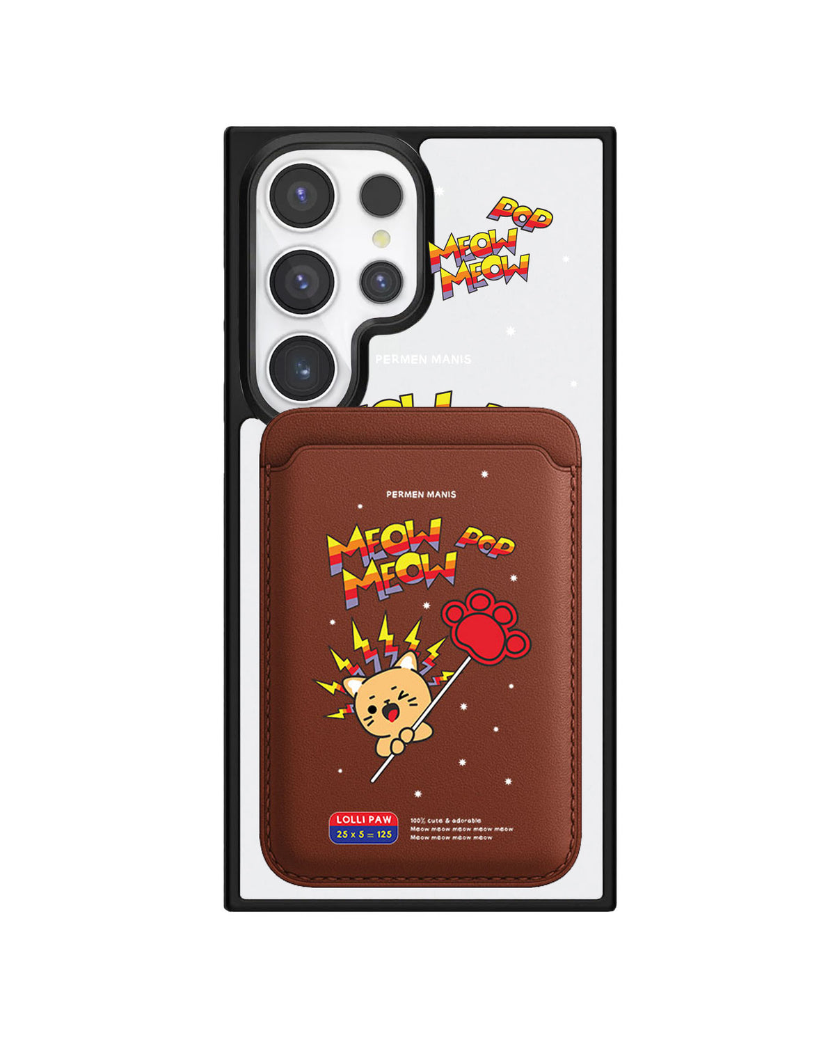 Android Magnetic Wallet Case - Meow Pop 2.0