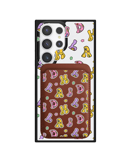 Android Magnetic Wallet Case - Playful Monogram 7.0