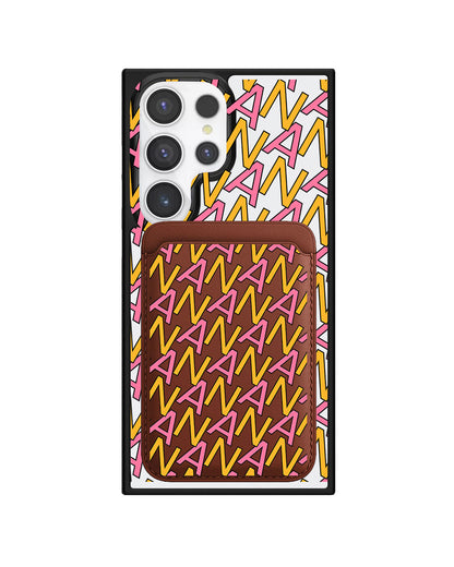 Android Magnetic Wallet Case - Initial Monogram 3.0