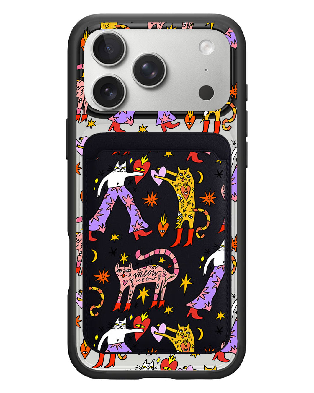 iPhone Magnetic Wallet Case - Meow