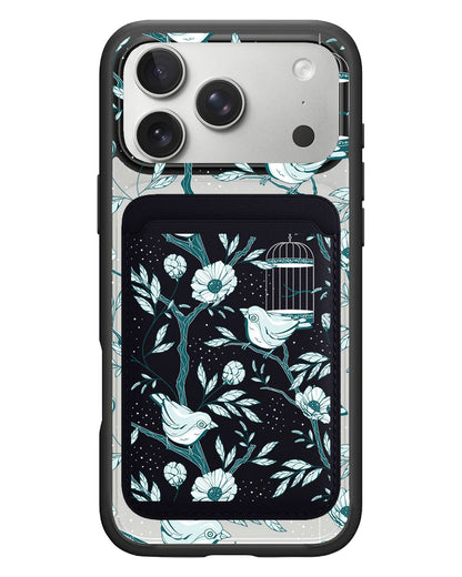 iPhone Magnetic Wallet Case - Lovebird Monochrome 6.0