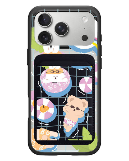 iPhone Magnetic Wallet Case - Pool Party Pink