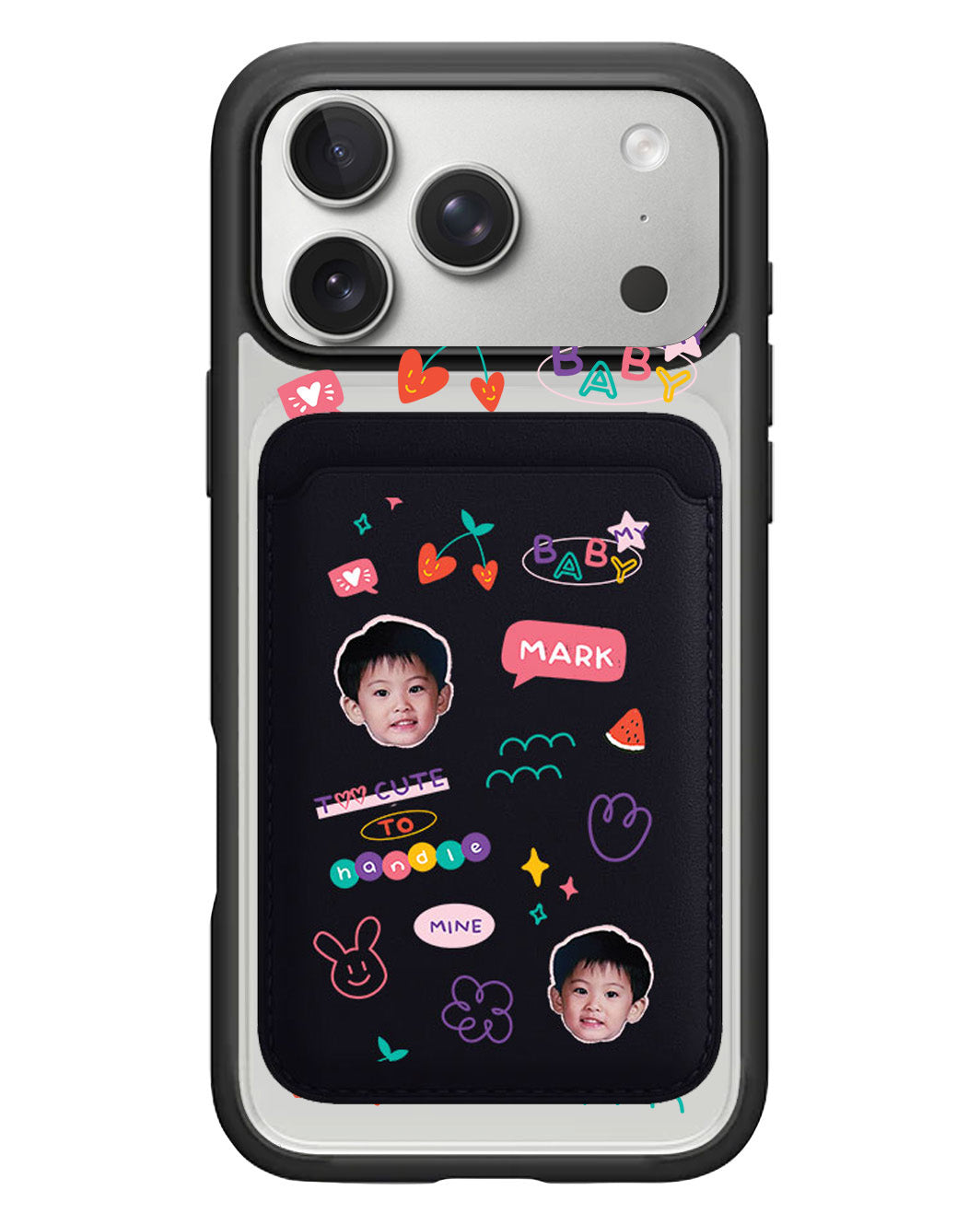 iPhone Magnetic Wallet Case - Face Grid
