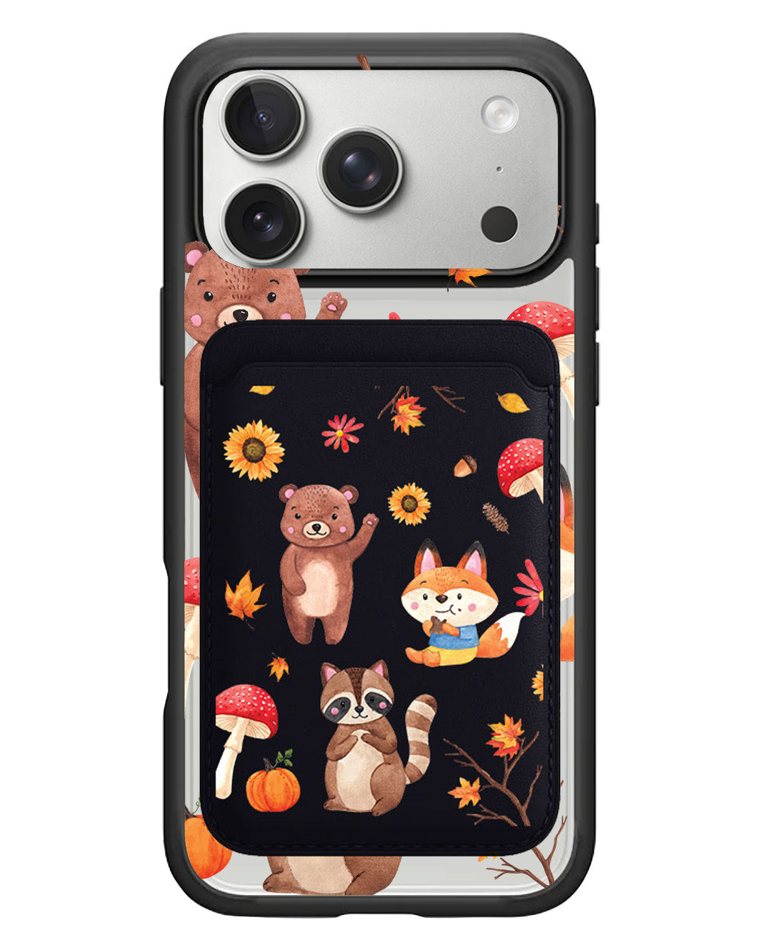 iPhone Magnetic Wallet Case - Autumn Animals